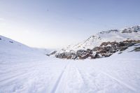 A Winter Day at a Tourist Attraction in the Alps