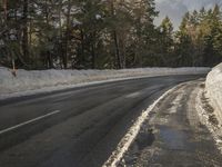 Winter Drive through Alps: Switzerland Landscape 001