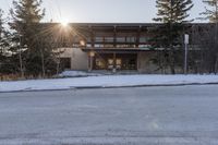 Winter House Property in Ontario Under Clear Sky