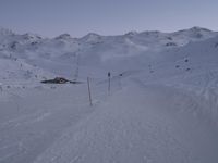 Winter landscape in the French Alps