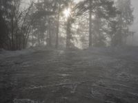 Winter Landscape in the Alps of Europe: Sun Visible