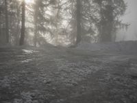 Winter Landscape in the Alps of Europe: Sun Visible