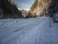 Winter Landscape in the Alps: A View of the Mountain Range