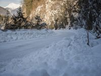Winter Landscape in the Alps: A View of the Mountain Range