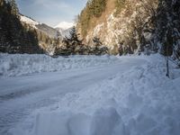 Winter Landscape in the Alps: A View of the Mountain Range