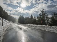 Winter Landscape in the Alps of Switzerland