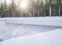 Winter Landscape in California: Mammoth Lake