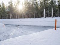 Winter Landscape in California: Mammoth Lake