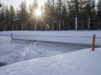 Winter Landscape in California: Mammoth Lake