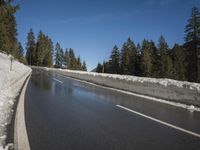 Winter Landscape Europe Road Snow Trees 002