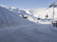 Winter Landscape in France: Skiing down the Slopes of the Alps