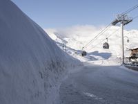 Winter Landscape in France: Skiing down the Slopes of the Alps