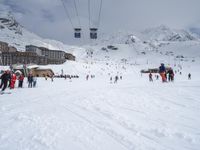 Winter Landscape in the French Alps with Ski Slope (001)