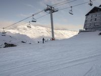 Winter Landscape in the French Alps: Snow Mountain Range