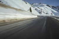 Winter Landscape on a German Alps Mountain Pass