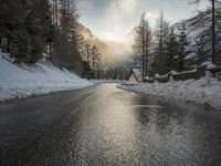 Winter Landscape in Germany: Alps Mountain