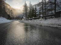 Winter Landscape in Germany: Alps Mountain