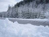 Winter Landscape in Germany: Dawn with Clouds