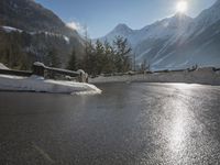 Winter Landscape in Germany: Snow Covered Mountain View