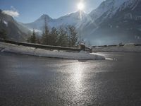 Winter Landscape in Germany: Snow Covered Mountain View