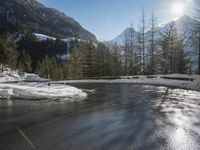 Winter Landscape in Germany: Snow Covered Mountain View