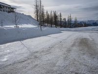 Winter Landscape in Germany: Snow-Covered Mountain Range