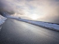 Winter Landscape in Germany with Snow-Covered Mountains
