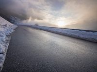 Winter Landscape in Germany with Snow-Covered Mountains