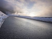 Winter Landscape in Germany with Snow-Covered Mountains
