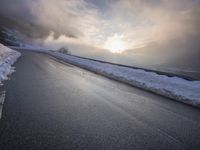 Winter Landscape in Germany with Snow-Covered Mountains