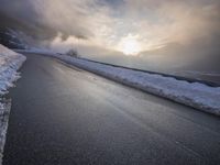 Winter Landscape in Germany with Snow-Covered Mountains