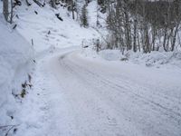 Winter Landscape in Germany: Snow Covered Road
