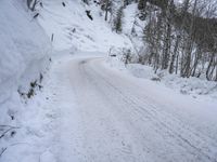 Winter Landscape in Germany: Snow Covered Road
