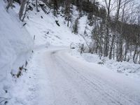 Winter Landscape in Germany: Snow Covered Road