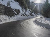 Winter Landscape in Germany's Mountain Pass