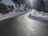 Winter Landscape in Germany's Mountain Pass