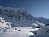 Winter Landscape of Mont Blanc with Clear Sky