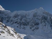 Winter Landscape of Mont Blanc with Clear Sky
