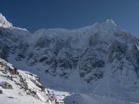 Winter Landscape of Mont Blanc with Clear Sky