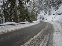 Winter Landscape: Mountain Pass and Snowy Road