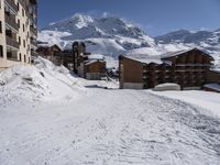 Winter Landscape: A Majestic Mountain Range