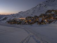 Winter Landscape: Mountain Range in France Alps