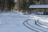 Winter Landscape: Parking Lot in Toronto, Canada