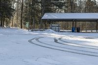 Winter Landscape: Parking Lot in Toronto, Canada