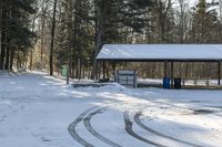 Winter Landscape: Parking Lot in Toronto, Canada