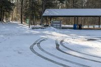 Winter Landscape: Parking Lot in Toronto, Canada