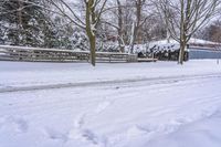 Winter Landscape in Residential Area, Toronto - 001