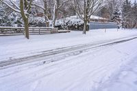 Winter Landscape in Residential Area, Toronto