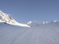 Winter landscape with snowy mountains in France