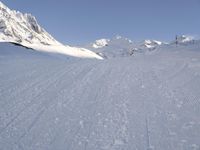 Winter landscape with snowy mountains in France